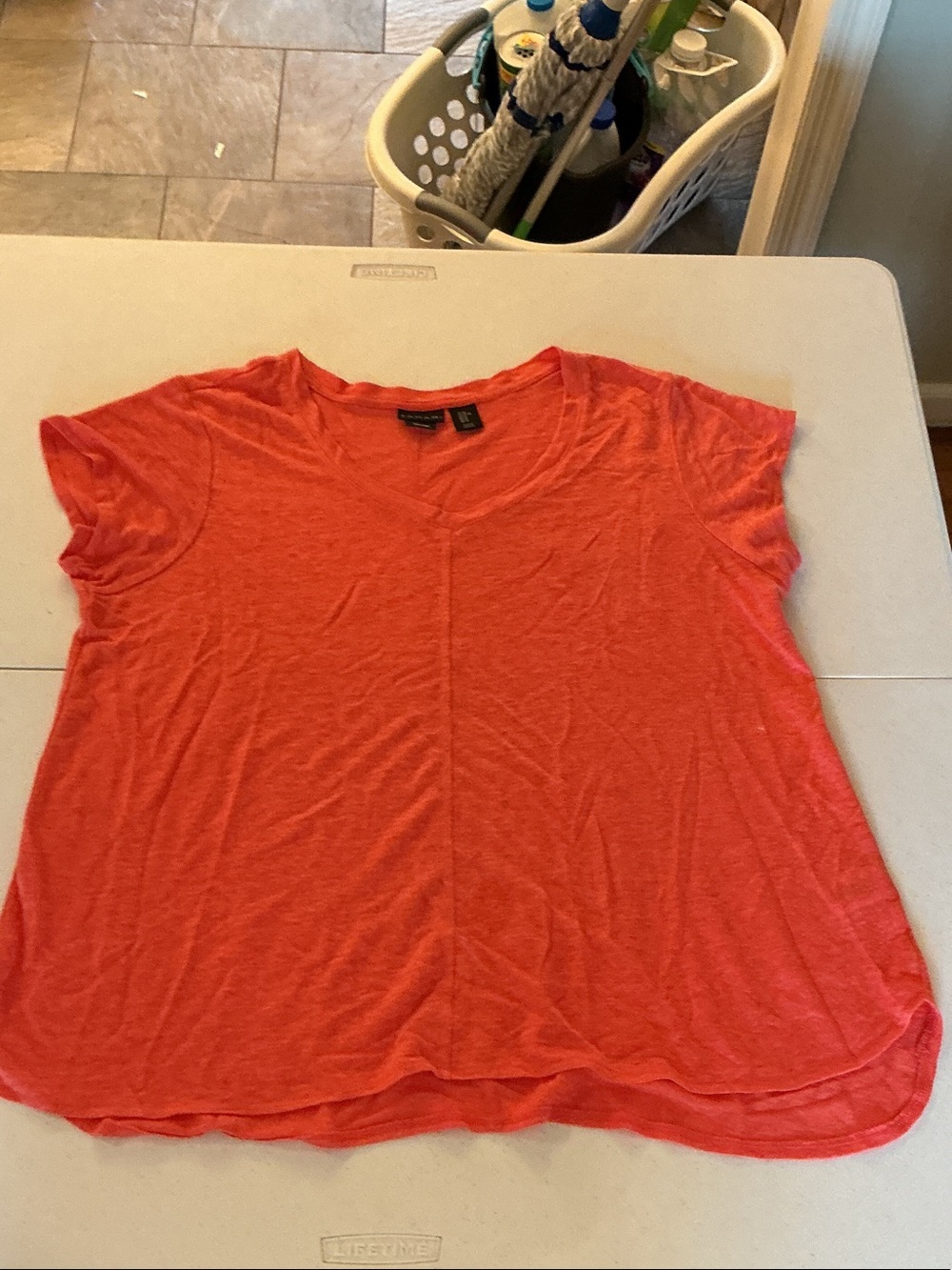 Tahari Coral V-Neck Short Sleeve Tee